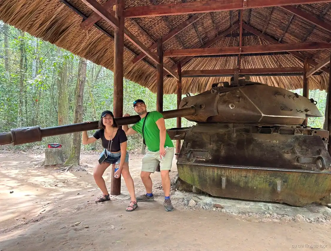 Weapon bunker display on the private Cu Chi Tunnels tour